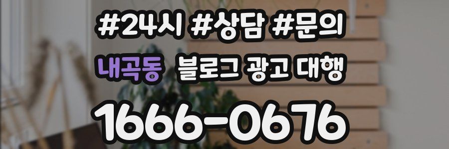내곡동 블로그 광고 대행