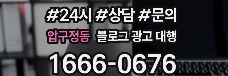압구정동 블로그 광고 대행