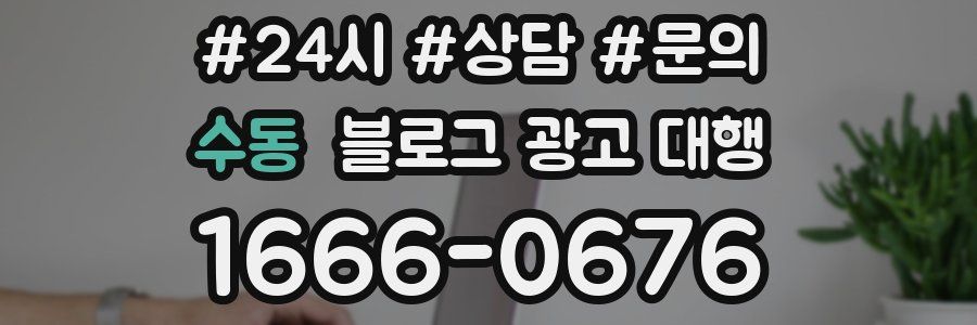 수동 블로그 광고 대행