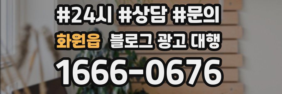 화원읍 블로그 광고 대행