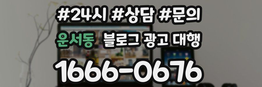 운서동 블로그 광고 대행