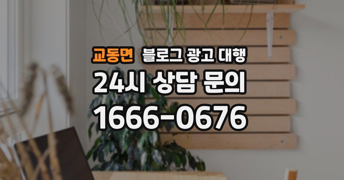 교동면 블로그 광고 대행
