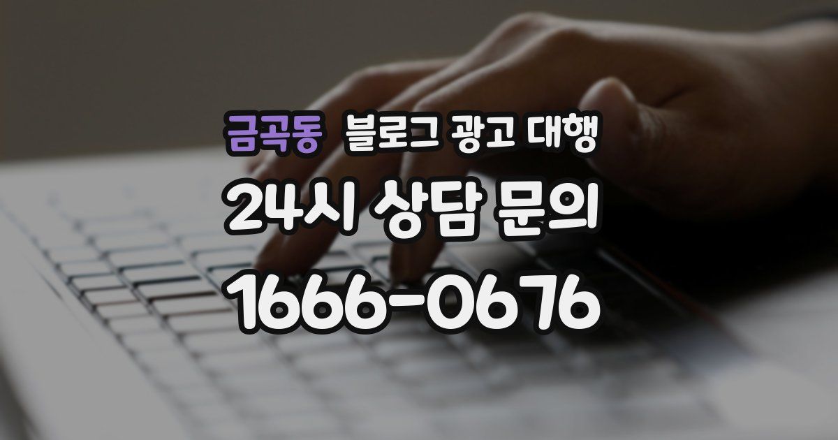 금곡동 블로그 광고 대행