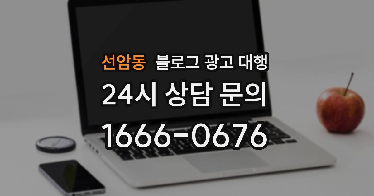 선암동 블로그 광고 대행