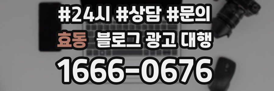 효동 블로그 광고 대행