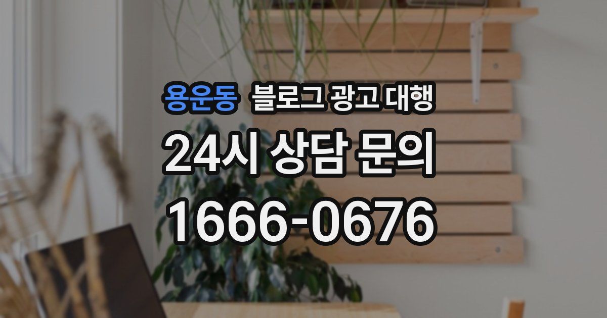 용운동 블로그 광고 대행