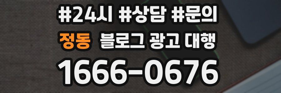 정동 블로그 광고 대행