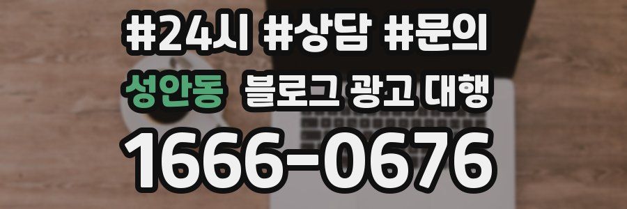 성안동 블로그 광고 대행