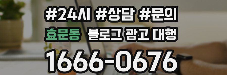 효문동 블로그 광고 대행