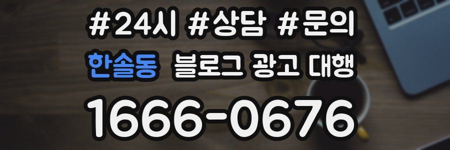 한솔동 블로그 광고 대행