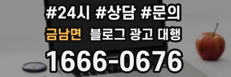 금남면 블로그 광고 대행