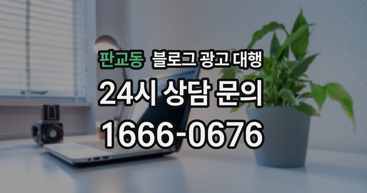 판교동 블로그 광고 대행
