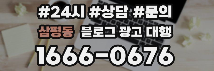 삼평동 블로그 광고 대행