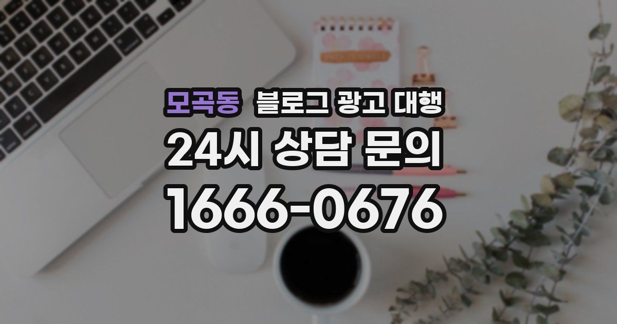 모곡동 블로그 광고 대행