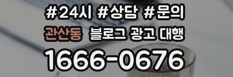 관산동 블로그 광고 대행