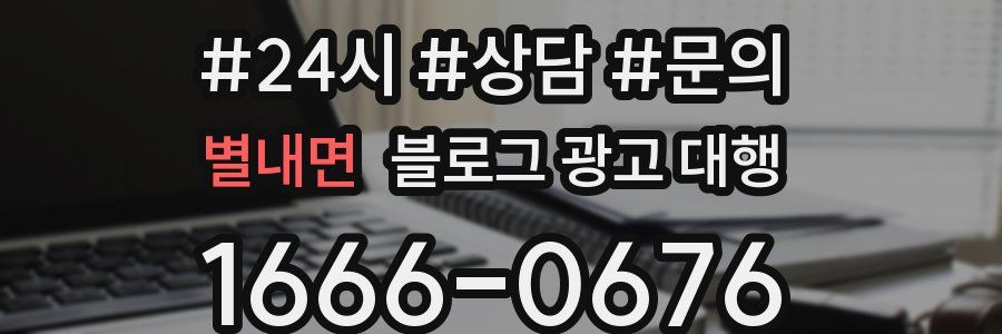 별내면 블로그 광고 대행