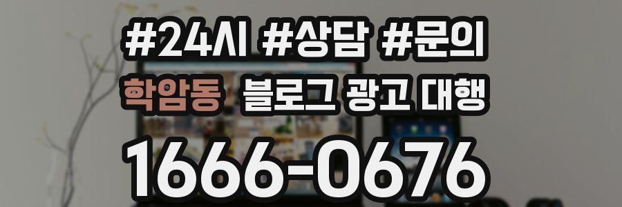 학암동 블로그 광고 대행