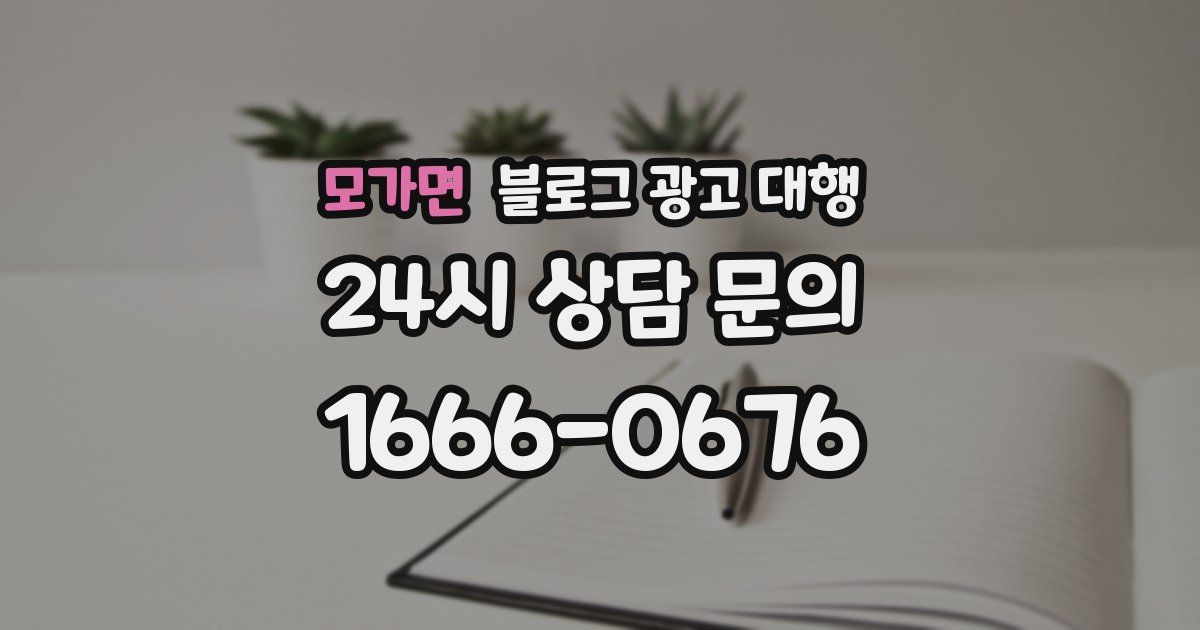 모가면 블로그 광고 대행