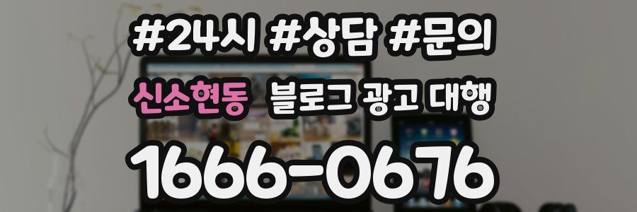 신소현동 블로그 광고 대행