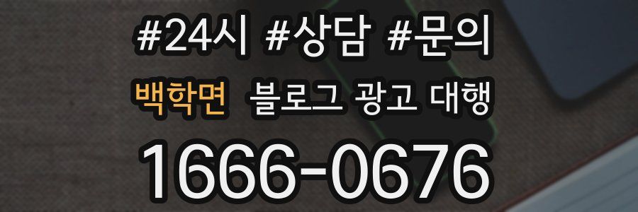 백학면 블로그 광고 대행