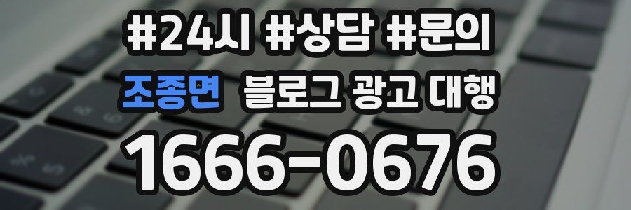 조종면 블로그 광고 대행