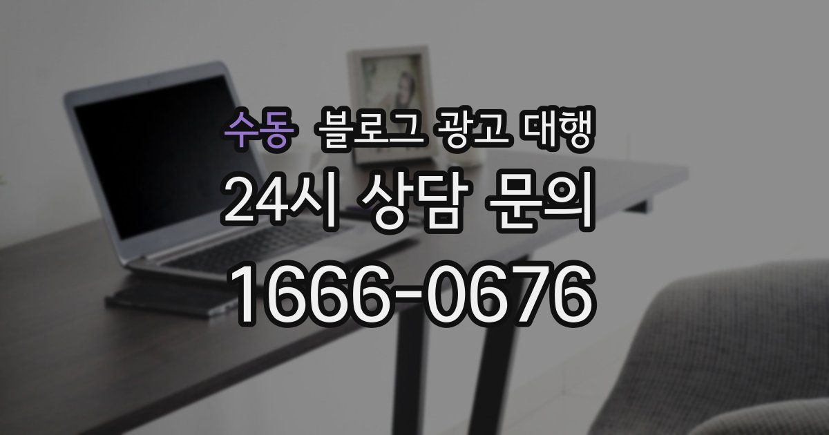 수동 블로그 광고 대행