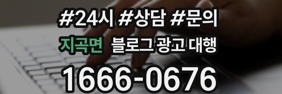 지곡면 블로그 광고 대행