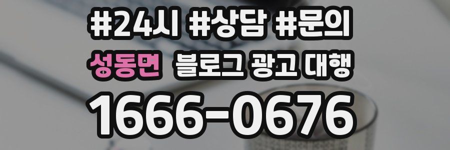 성동면 블로그 광고 대행