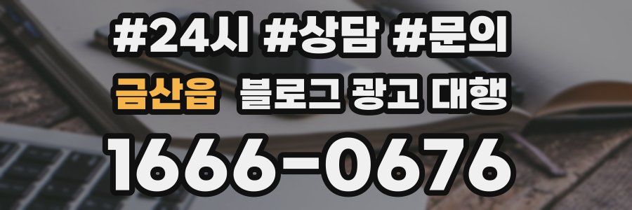 금산읍 블로그 광고 대행
