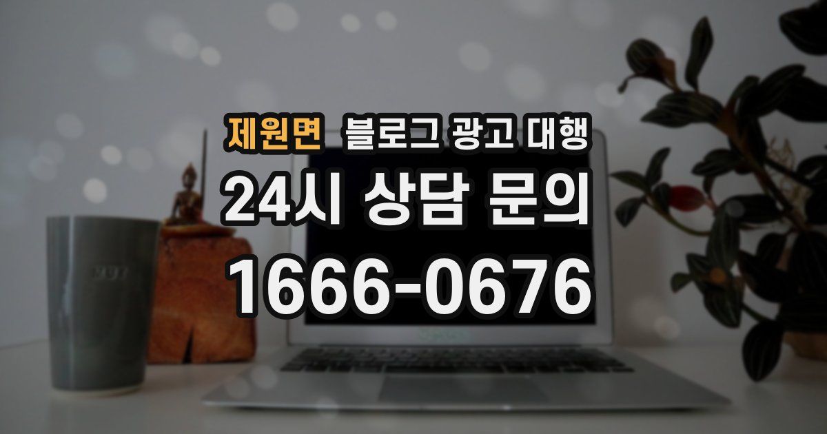 제원면 블로그 광고 대행