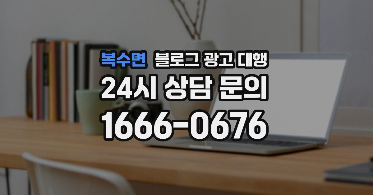 복수면 블로그 광고 대행