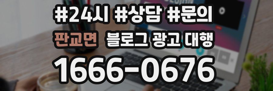 판교면 블로그 광고 대행