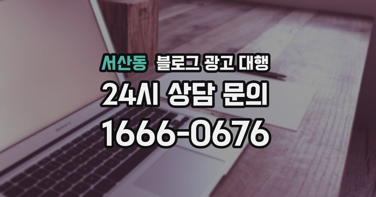 서산동 블로그 광고 대행