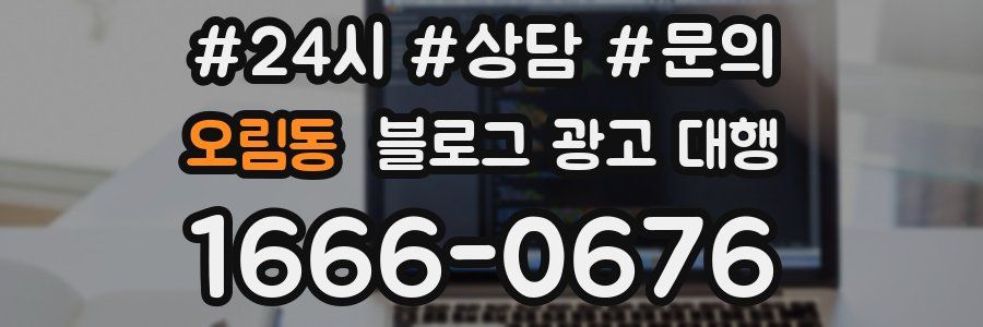 오림동 블로그 광고 대행