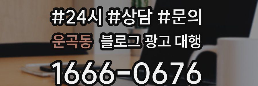 운곡동 블로그 광고 대행