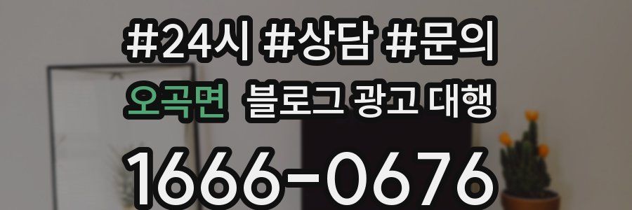 오곡면 블로그 광고 대행