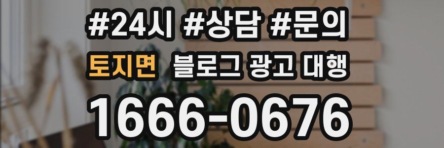 토지면 블로그 광고 대행