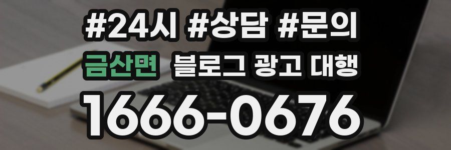 금산면 블로그 광고 대행