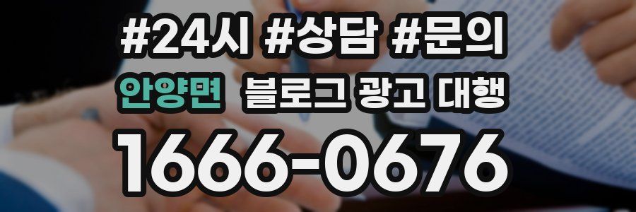 안양면 블로그 광고 대행