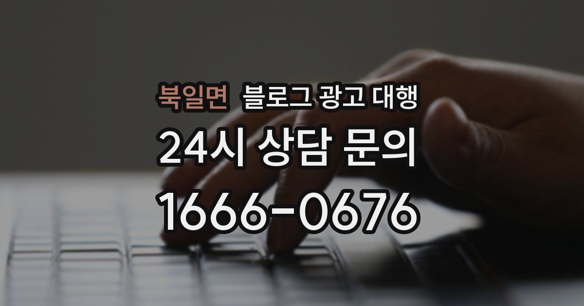 북일면 블로그 광고 대행