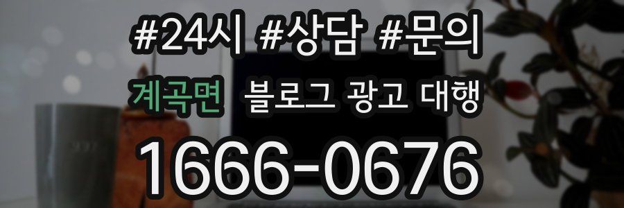 계곡면 블로그 광고 대행