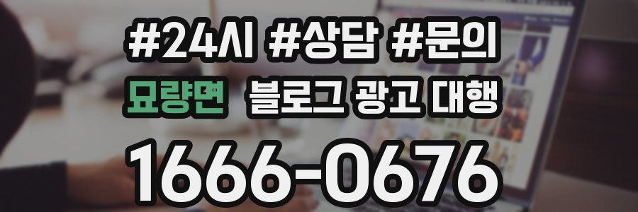 묘량면 블로그 광고 대행