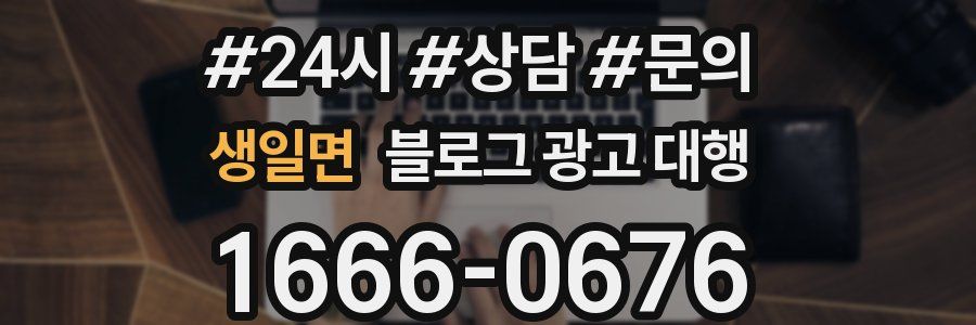 생일면 블로그 광고 대행