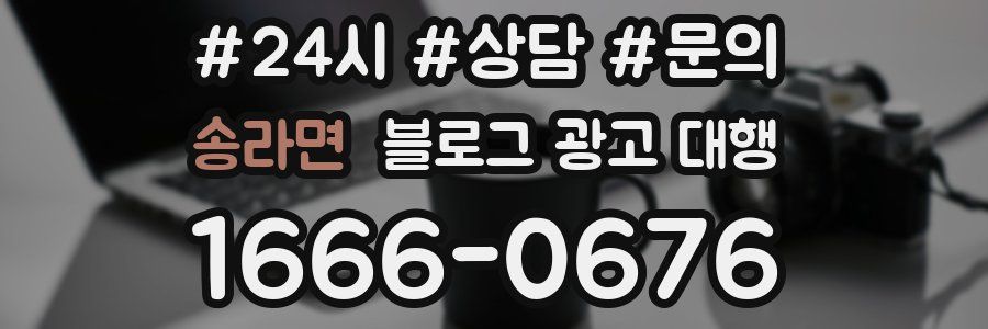 송라면 블로그 광고 대행