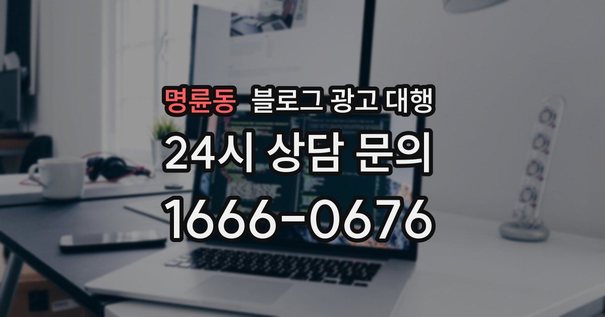 명륜동 블로그 광고 대행