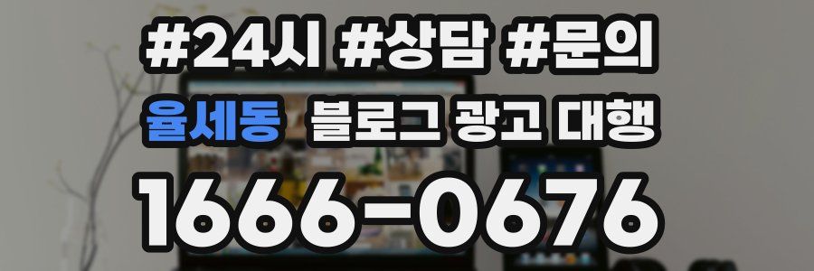 율세동 블로그 광고 대행