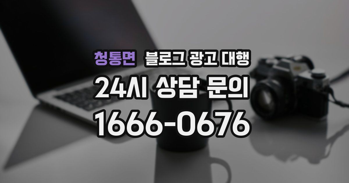 청통면 블로그 광고 대행