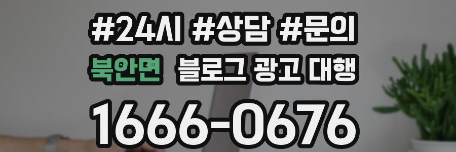 북안면 블로그 광고 대행