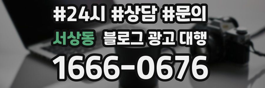 서상동 블로그 광고 대행