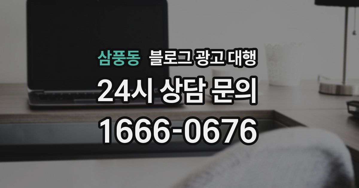 삼풍동 블로그 광고 대행